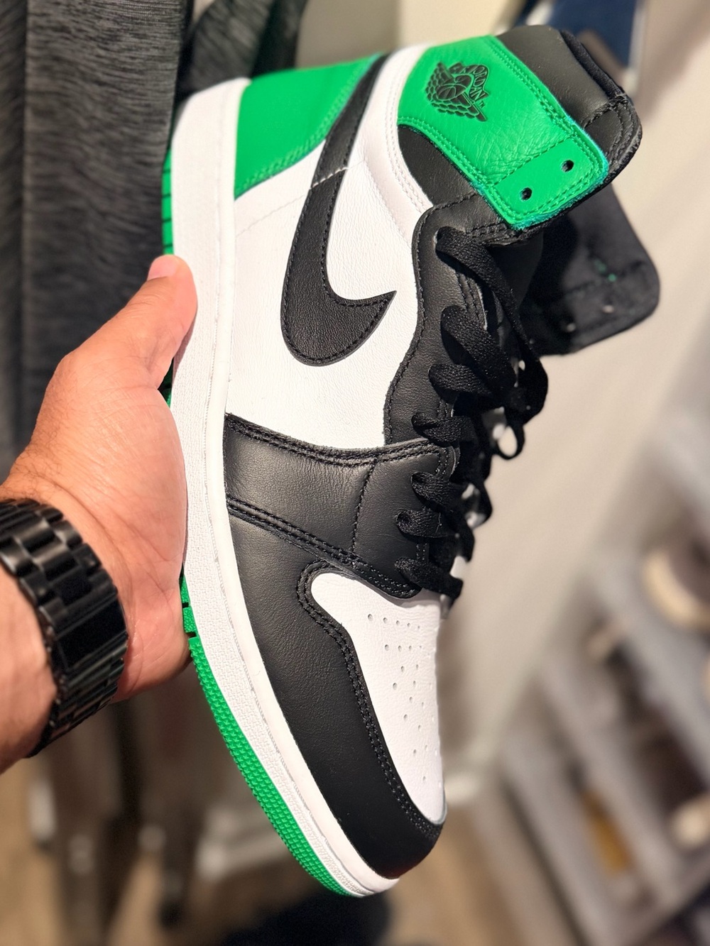 Nike Air Jordan 1 high - Black/White/Green